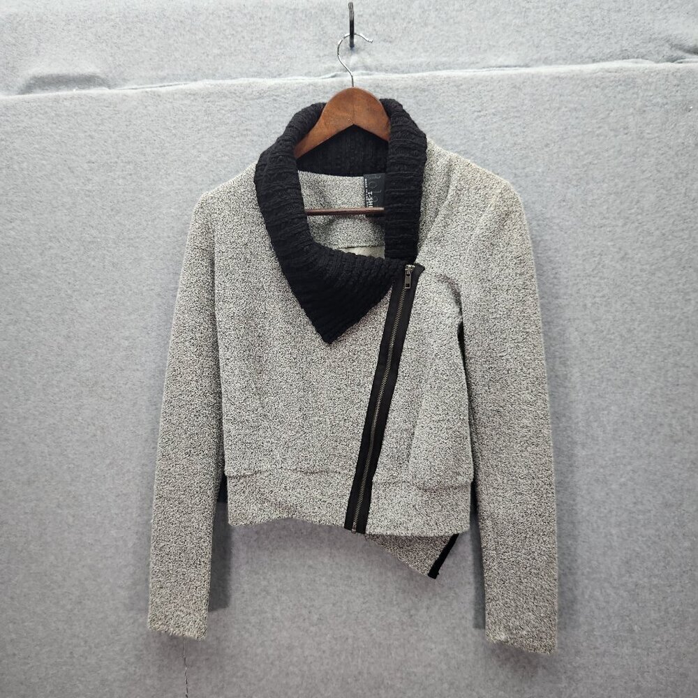 Dolan T-Shirt Anthropologie Gray Cardigan Sweater Sz XS Zip Front Biker‎ …